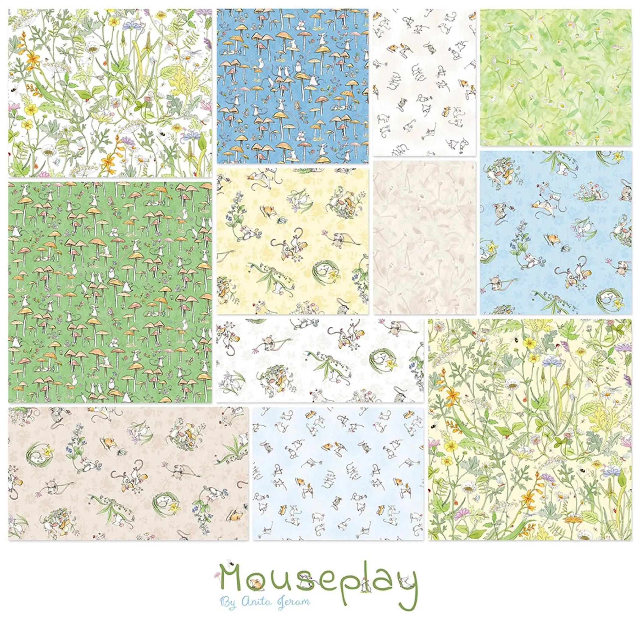 Mouseplay 10 inch precut cotton squares | 42 pieces