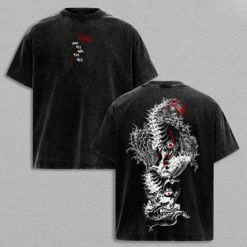Ken Kaneki Tokyo Ghoul T-Shirt – Anime Vintage Washed Oversize Tee Heavy Cotton Unisex Retro Manga Streetwear Graphic Top Special Limited Fans Edition Tokyo Ghoul anime merchandise