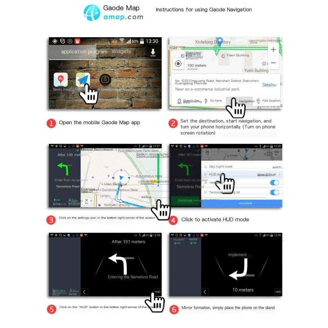Car HUD Wireless Charger Phone Mount with Projector Car HUD Wireless Charger Phone Mount with Projector