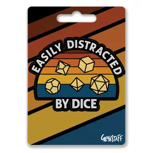 Easily Distracted by Dice Sticker