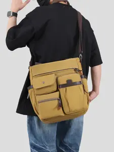 Men's Casual Crossbody Bag Lightweight Work Bag Large Capacity Laptop Backpack, Fashionable Weekend, Multi-Functional Daily Commuter Shoulder Bag