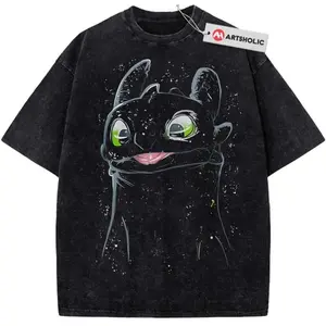 [Sale off up to 30%] Toothless Shirt, How to Train Your Dragon Shirt, Animated Shirt, Vintage Tee