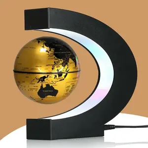 Magnetic Levitation Floating Globe with LED Light, Levitating Desk Decor with Shade, Perfect Xmas Gift for Men Father Husband Boyfriend Kids Boss Women