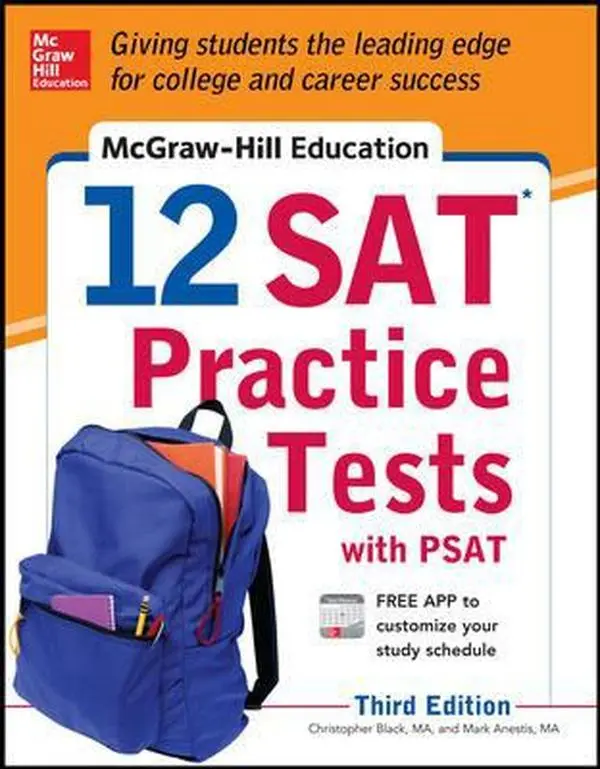 USED-McGraw-Hill Education 12 SAT Practice Tests With PSAT by Christopher Black (Paperback)