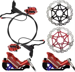 MONORIM EB01 4-Piston Mountain Bike Hydraulic Wireless Brakes Disc Brakes Front 850mm & Rear 1750mm with PM Adapter for 160mm Rotor