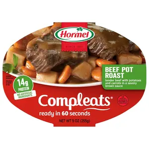 HORMEL COMPLEATS Beef Pot Roast Microwave Tray, 9 Ounces (Pack of 6)
