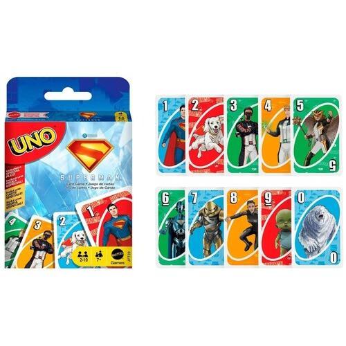 Mattel Games - UNO: Superman  [COLLECTIBLES] Card Game, Table Top Game