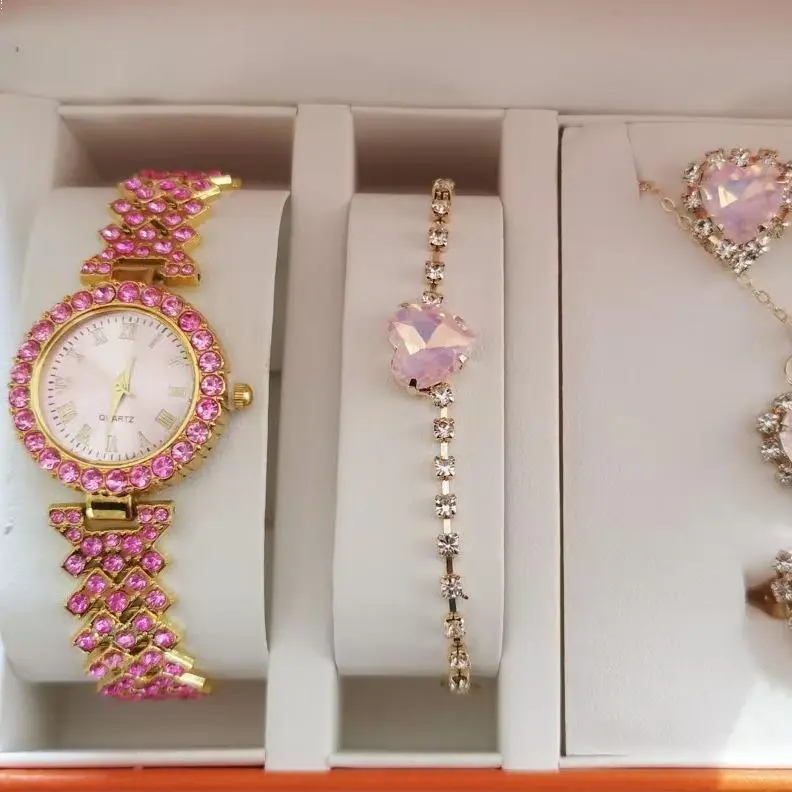Women's watches, rhinestone jewelry, colorful diamond English watches, women's watches, exquisite set Jewellery Elegant Design Women's watches, rhinestone jewelry, colorful diamond English watches, women's watches, exquisite set Jewellery Elegant Design