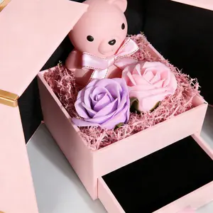 Valentine’s Day Gift for Mom – Preserved Real Rose & 100 Languages I Love You Necklace, Unique Sentimental Present from Daughter & Son