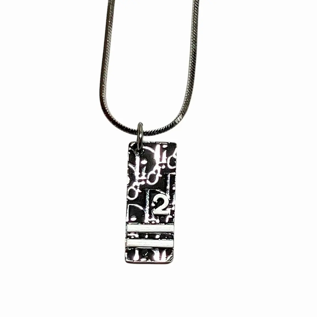 Pre-owned Dior Zinc Alloy Small Leather Goods Necklace