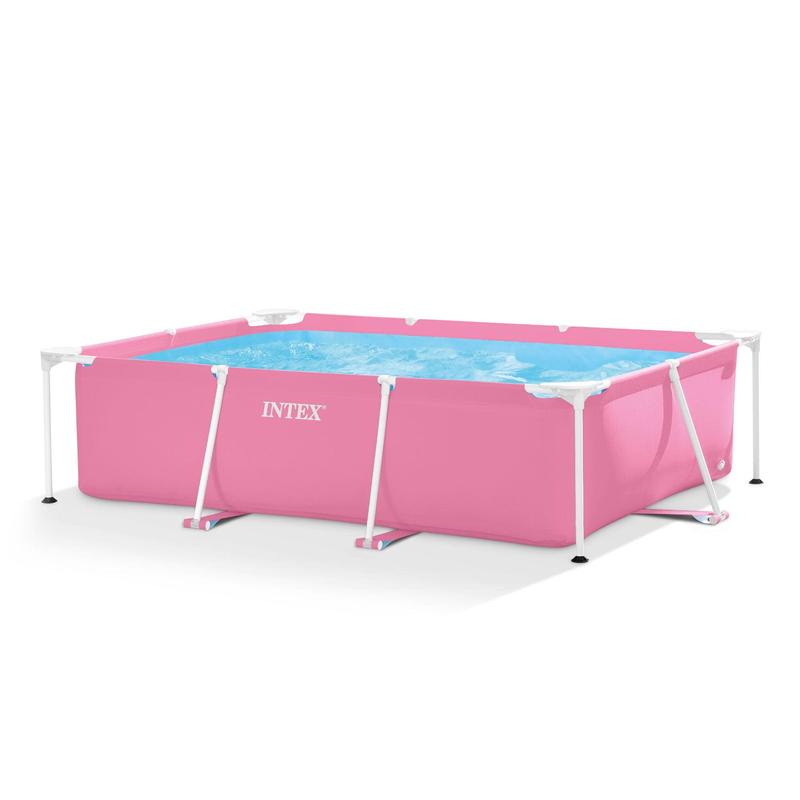 Intex Outdoor Rectangular/Round Frame Above Ground Swimming Pool, Pink/Blue 23-30 Inches Deep (pump not included)