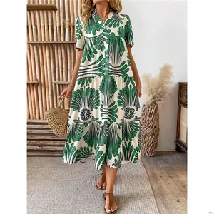 Dress Holidaya tiktok Women Spring / Summer Elegant Printed