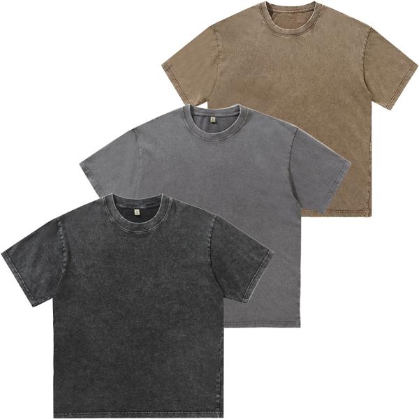 3 Pack Oversized Tshirts for Men Gym Vintage Heavyweight T Shirts Cotton Workout Acid Wash Baggy Tees Crewneck Top t shirts for men men's t shirts Stylish Menswear t shirts for men men's t shirts funny t shirt