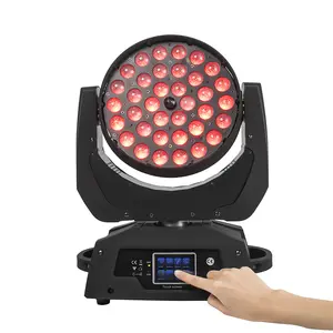 SHEHDS LED Moving Head Light 36x18W Wash Zoom Effect (15-90 Degree) DJ Light Stage Light RGBWA+UV 6IN1 DMX 512 Stage Lights for Christmas Wedding Disco Party