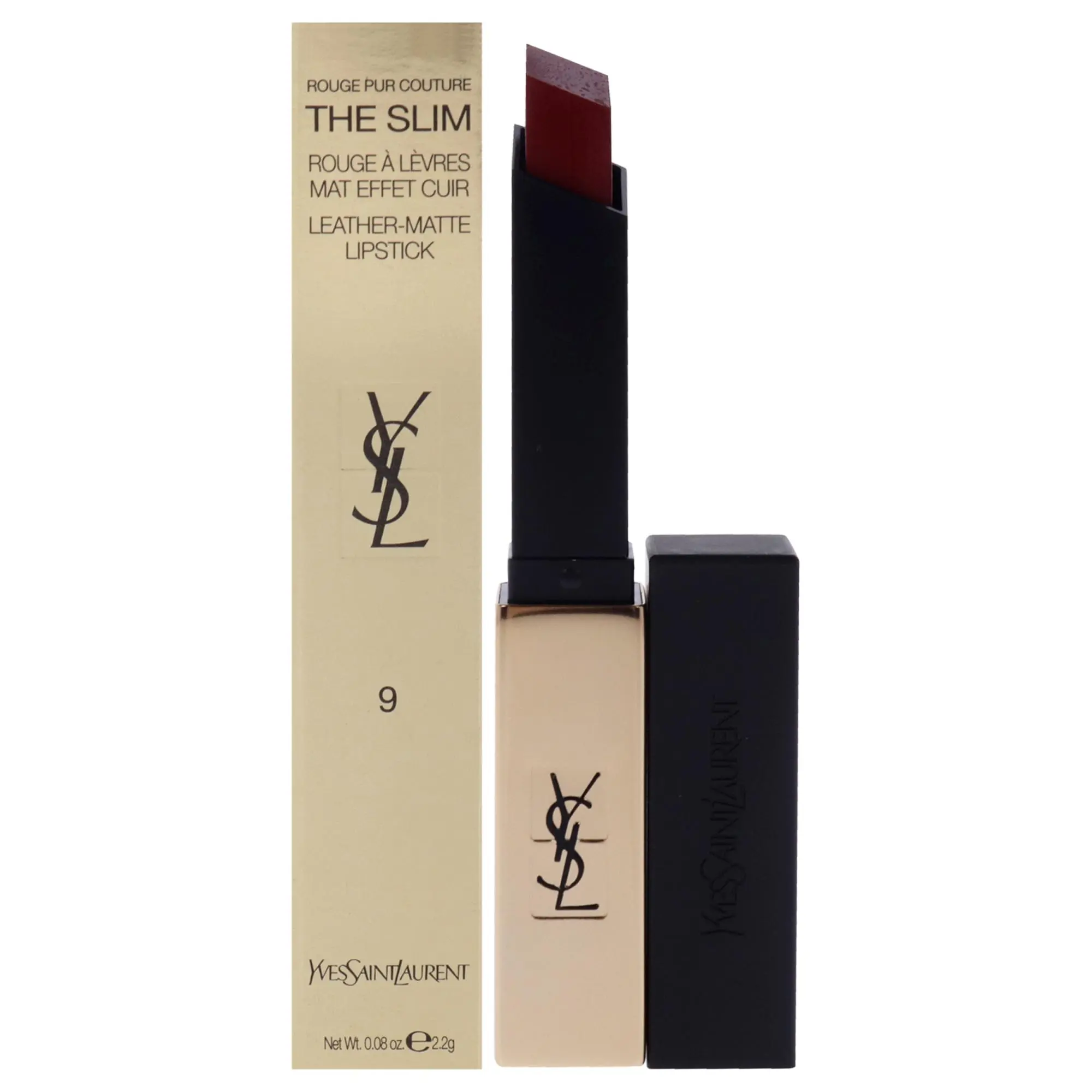 Yves Saint Laurent Rouge Pur Couture The Slim Matte Makeup Lipstick - 9 Red Enigma for Women Who Love Bold, Chic Looks - 0.08 oz, Modern Design, Bold Look, Chic Finish