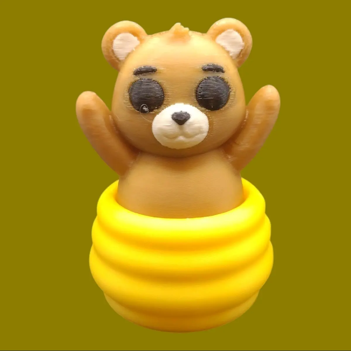 Honey Bear Fidget Clicker - 3D Printed Desk Top Fidget