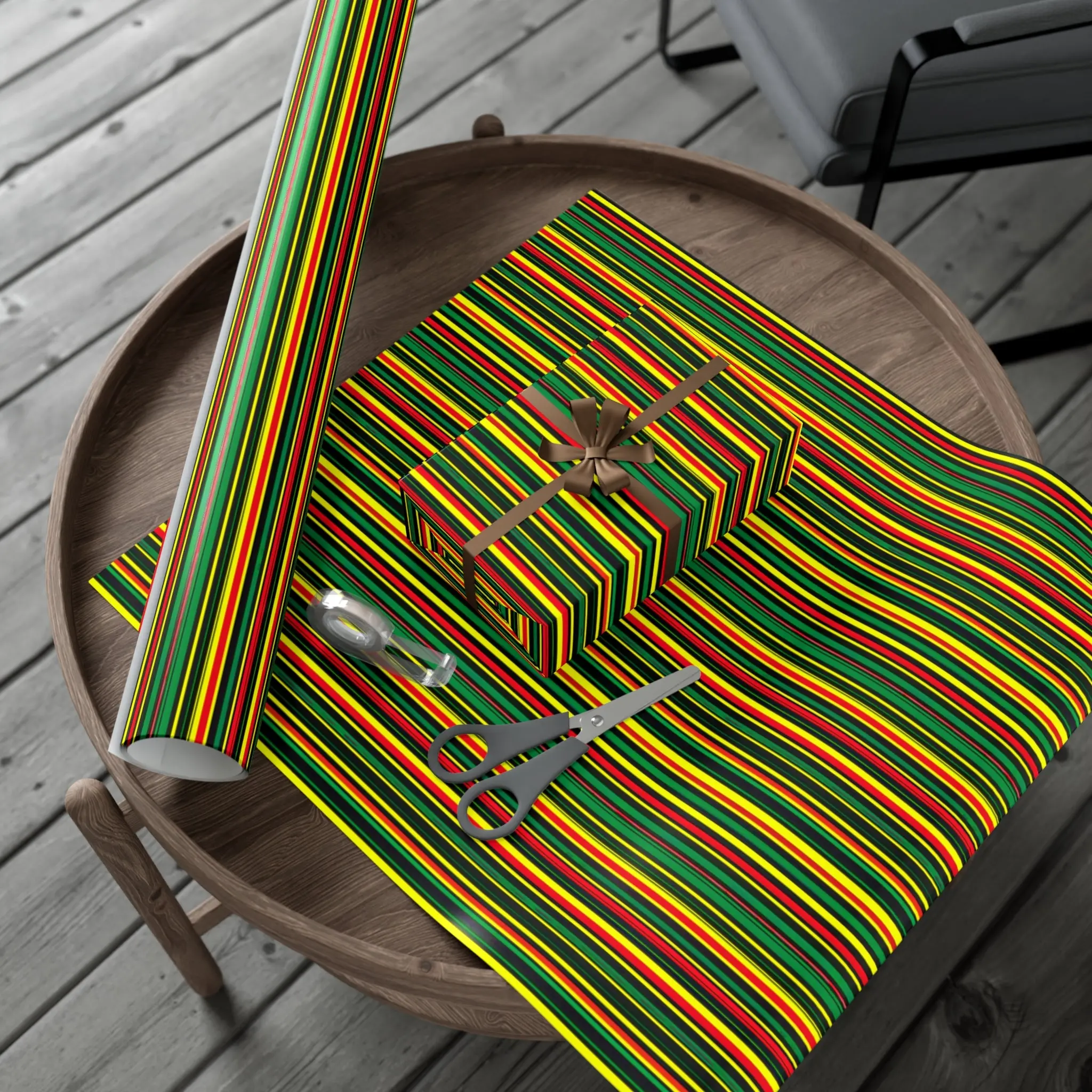 Kwanzaa Stripes Wrapping Paper