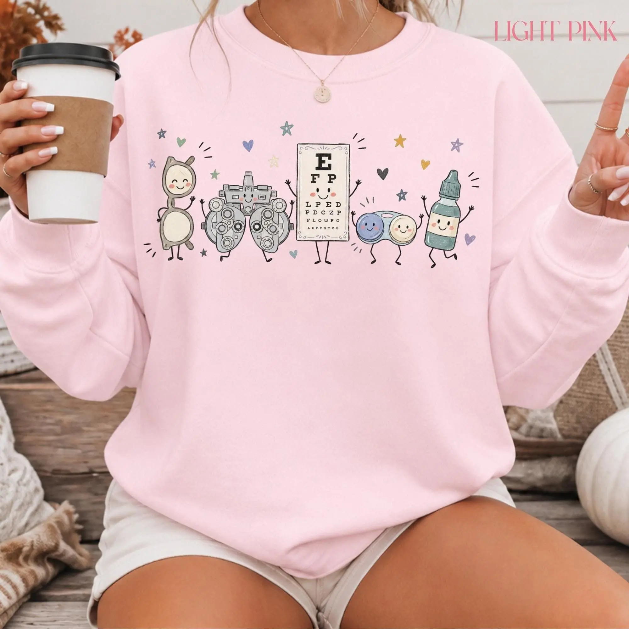 Optometrist T-Shirt, Optometry Sweatshirt, Doodle Optometrist Sweater, Eye Doctor Gift, Optometry Crewneck