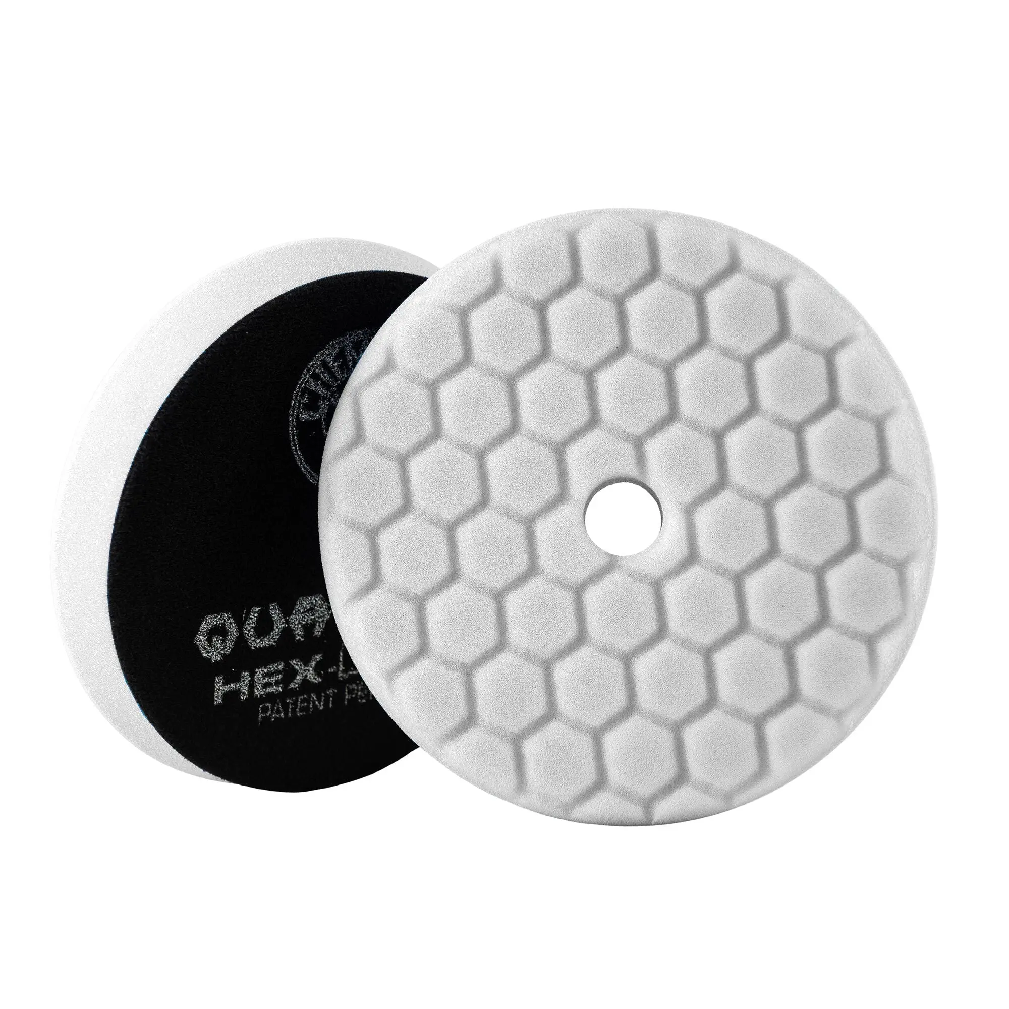 Chemical Guys White Hex-Logic Hexagonal Light-Medium Polishing Pad - Automotive Car Detailing Rotary Polisher Accessory, Scratch & Swirl Removal Buffing Pad for Painted Surfaces, Gloss Enhancer
