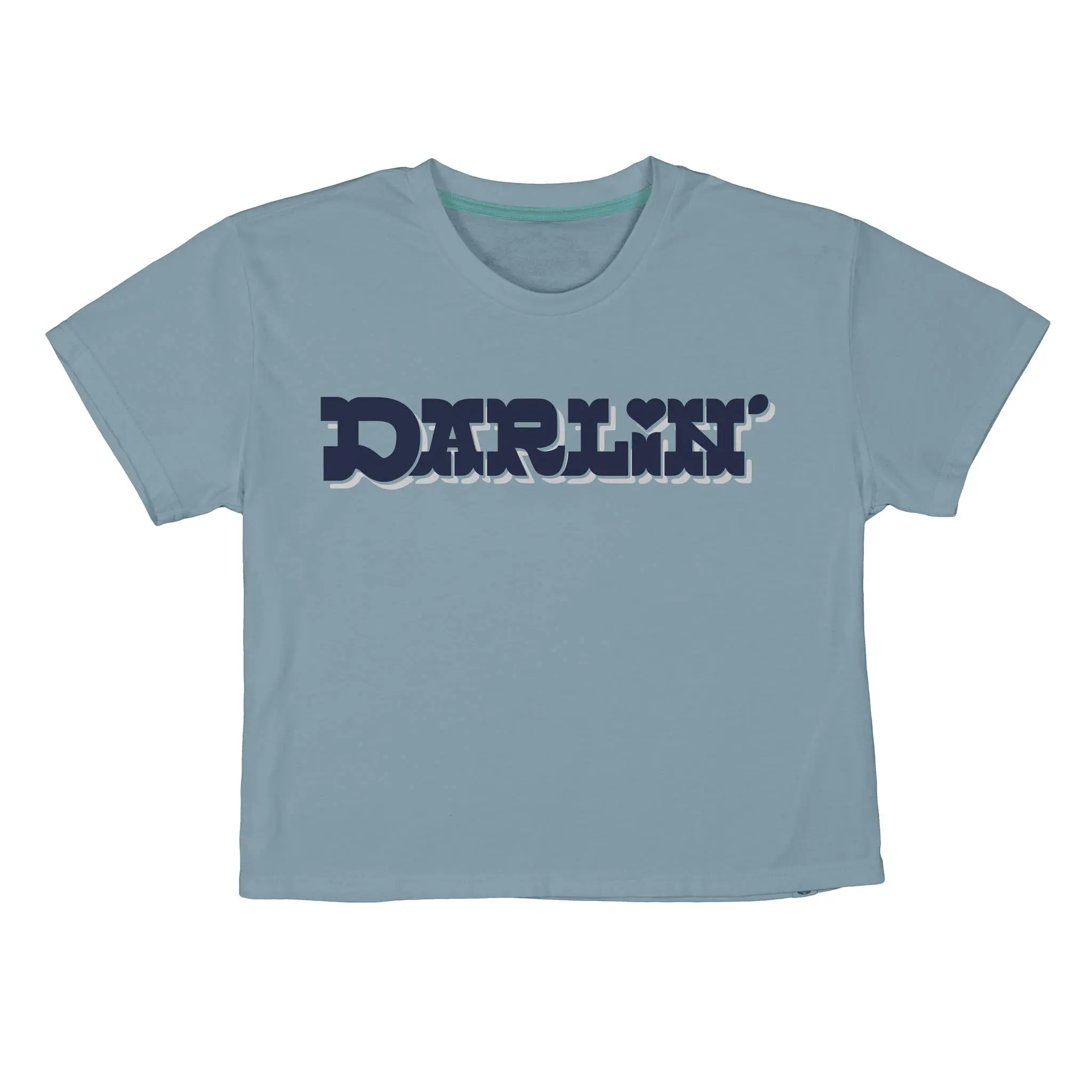 Darlin Crop Tee - Sterling Blue