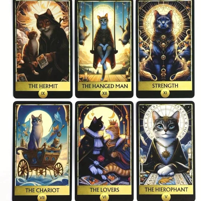 78 piece Majestic Cat Tarot Deck of Cards