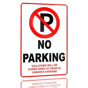 No Parking Violators Towed Sign Aluminum No Parking Violators Will Be Towed Decorative Sign Durable Weatherproof Metal Wall Art For Apartment Complex Business Property Parking Regulation Warning Decoration 12×8 Inch
