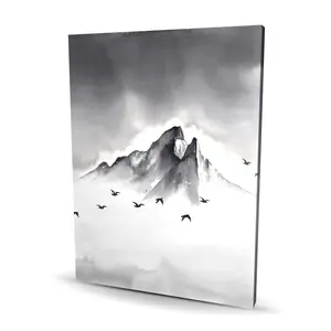 Begin Home Decor C1RC3648O6BJBQ 36 x 48 in. Mountain Peak - Landscapes Gray Canvas for Home Decor