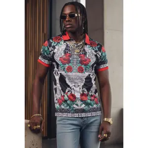 Bliss Fun Polo Shirt in Floral Print for Men