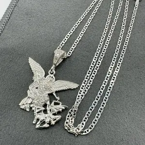 Archangel Michael 925 Sterling Silver Pendant with Chain – Protection & Strength Jewelry for Women