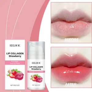 Strawberry Moisturizing Sleeping Lip Mask, Lip Balm, Hydrates & Reduces Lip Lines, Nourishes & Softens Lips, 30g, Perfect for Night Use