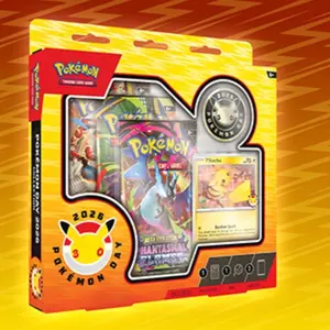 Pokémon 2025 Pokémon Day Collectible Card Game Set with Pikachu Card and Official Promo Pin - Officially Licensed