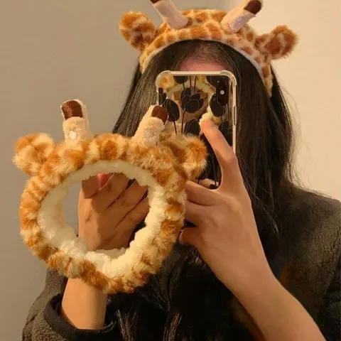 Cute Giraffe Design Plush Hair Band, Soft Headband, Fashion Headbands, Fashionable Hair Accessories for Women & Girls, Lovely Hairwear for Daily Used, Adjustable Headband, Hairband