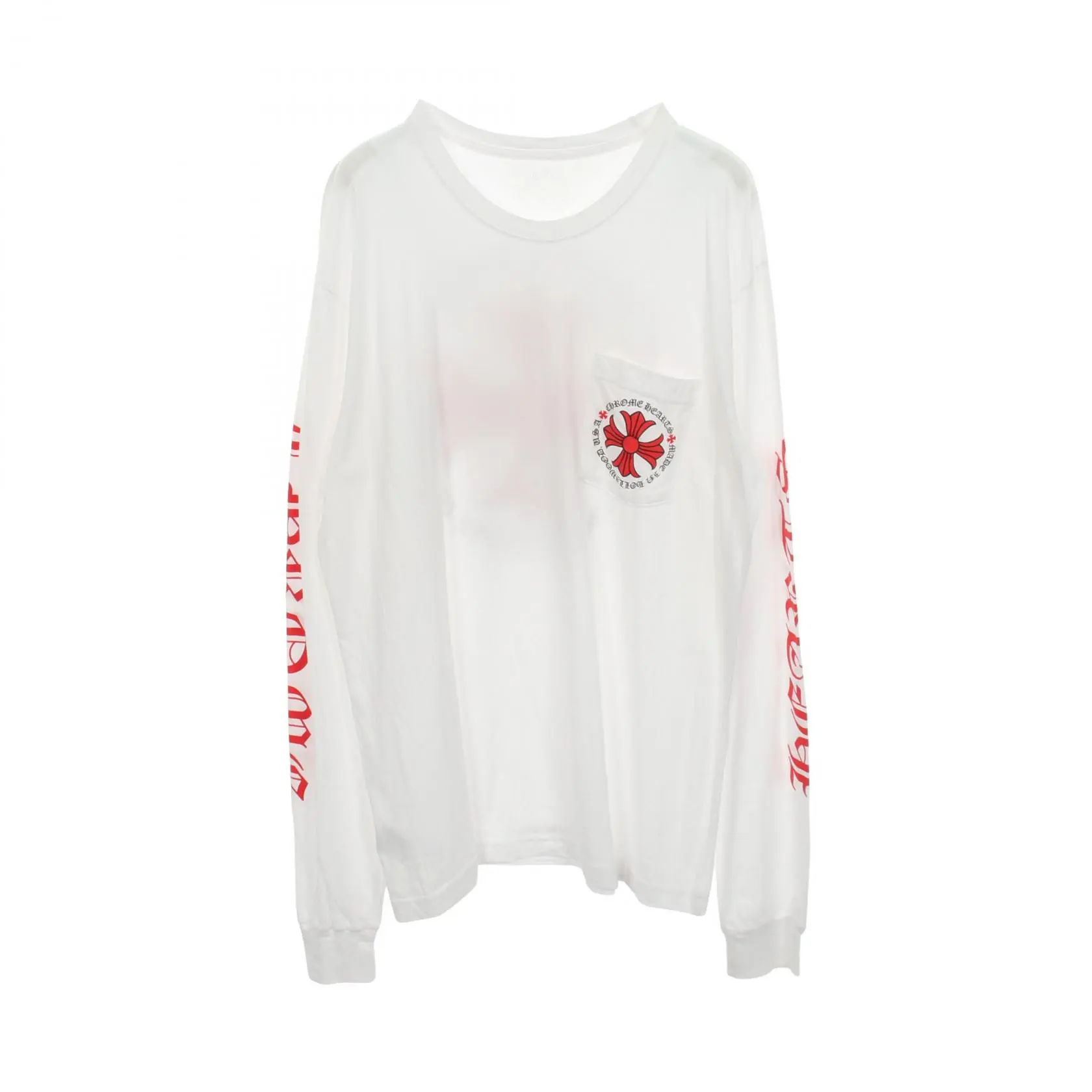 Pre-owned Chrome Hearts Cotton Small Leather Goods MADE IN HOLLYWOOD PLUS CROSS Long Sleeve T Shirt