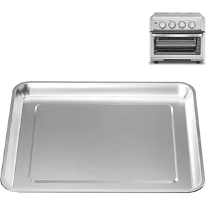 Baking Pan Stainless Steel, 12.4" x11" Air Fryer Replacement Tray for  Air Fryer TOA-060 and TOA-065 TOA-70 Toaster Oven Replacement Pan Accessories  for Cooking Bread Broiling,