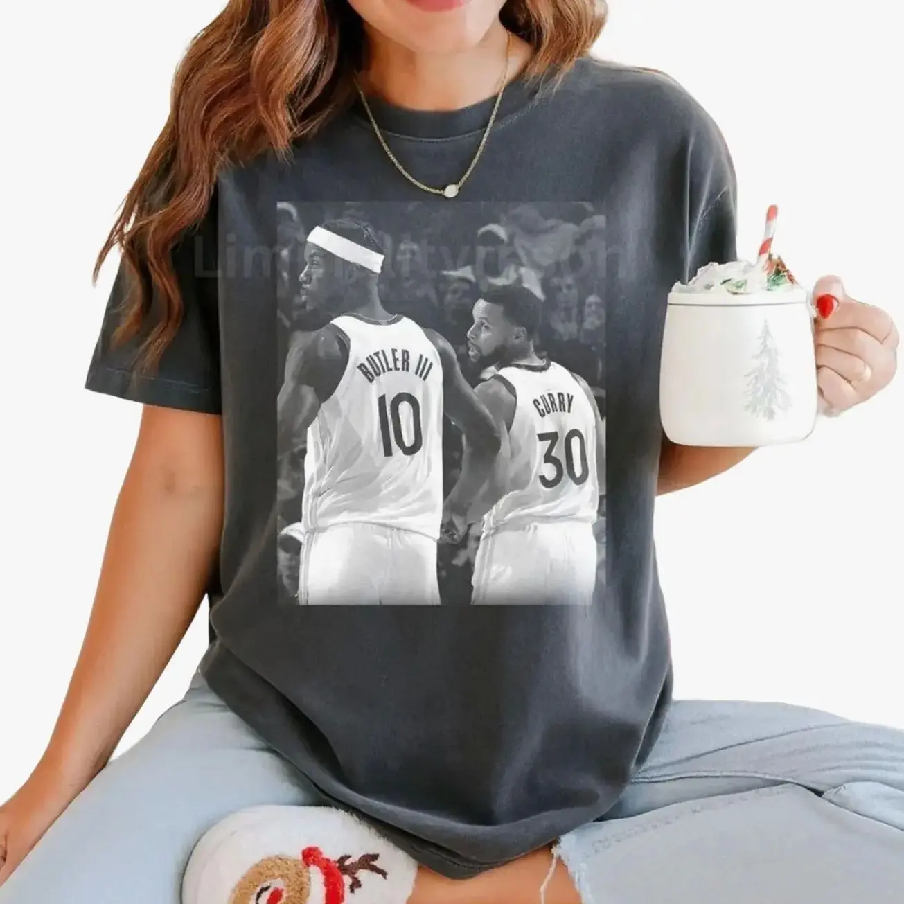 Vintage Stephen Curry x Jimmy Butler Basketball Shirt, Game Day Fan Gift, Cotton