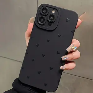 Black Eye-Shaped TPU Case with a Heart Pattern, Providing Full Protection And Precise Fit for Iphone Xr/Xs Max/11/12/13/14/15/16 Pro Max. Compatible with Galaxy S25