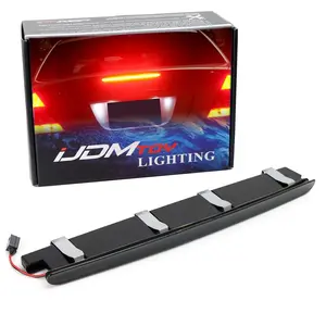 iJDMTOY Smoked Lens Full LED Trunk Lid Third Brake Light Bar Assembly For 2000-2007 Mercedes-Benz W203 C-Class Sedan