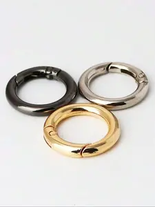 Metal Spring Buckle Bag Hardware Round Ring DIY Jewelry Making Supplies, Durable Metal Fastener for Bags Accessories Crafting Projects, Purse Accessories