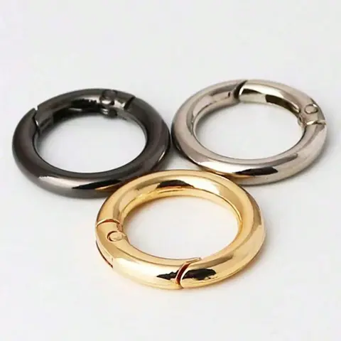 Metal Spring Buckle Bag Hardware Round Ring DIY Jewelry Making Supplies, Durable Metal Fastener for Bags Accessories Crafting Projects, Purse Accessories, Bag Accessory