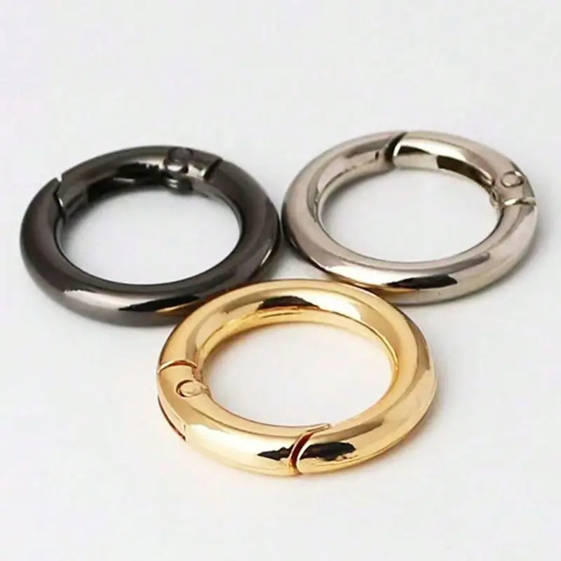 Metal Spring Buckle Bag Hardware Round Ring DIY Jewelry Making Supplies, Durable Metal Fastener for Bags Accessories Crafting Projects, Purse Accessories, Bag Accessory