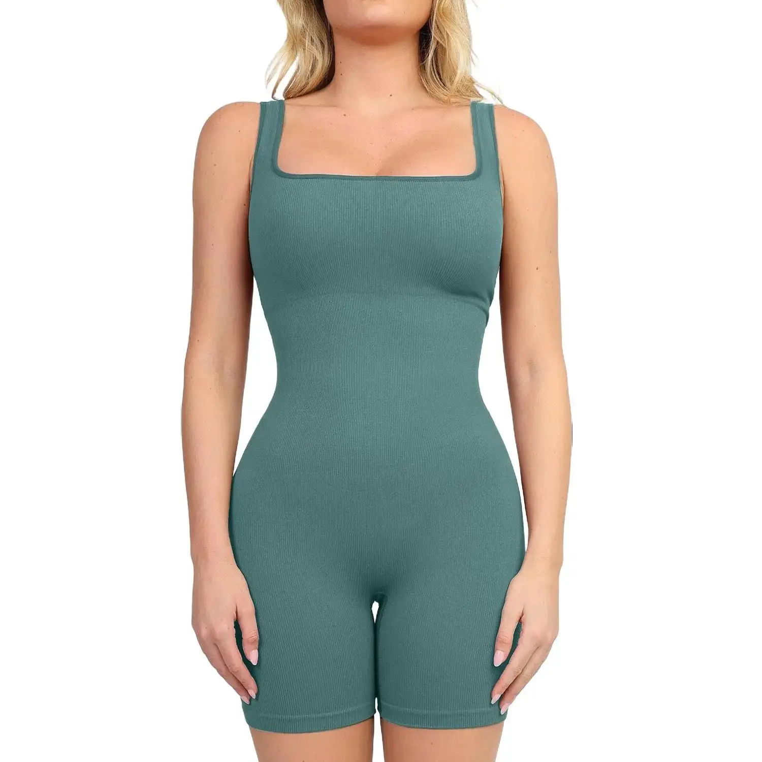 The Popilush Seamless Square Neck Shapewear Romper-Creator Live