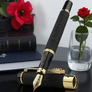 Luxury Dragon Pattern Fountain Pen, Classic Design, 1 Set Business Signature Pen with Gift Box, Replaceable Ink Sac Writing Pen, Inspirational Metal Pens, Office Stationery & Supplies, Office Desk Accessories