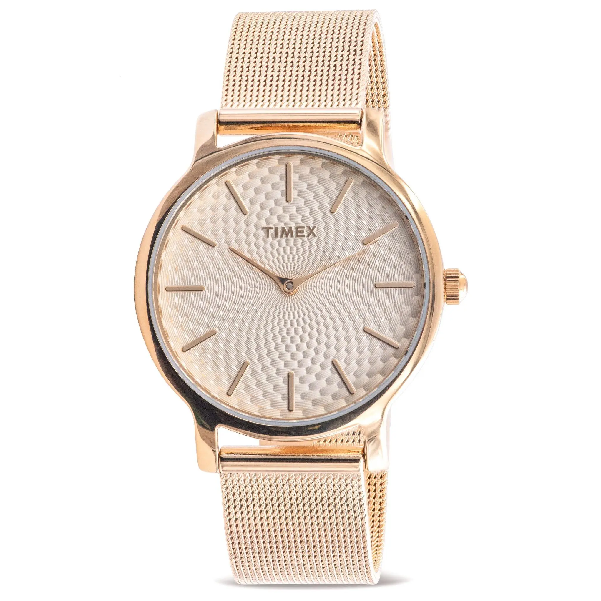 Timex Gold-Tone Mesh Ladies Watch TW2T25900