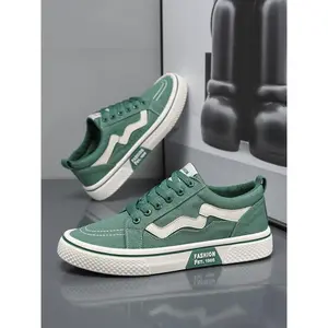 Fashionable Colorblock Lace Up Low Top Skate Shoes, Casual Comfortable Sports Shoes for Women & Men, Breathable Non-slip Sneakers for Daily Wear, Closed