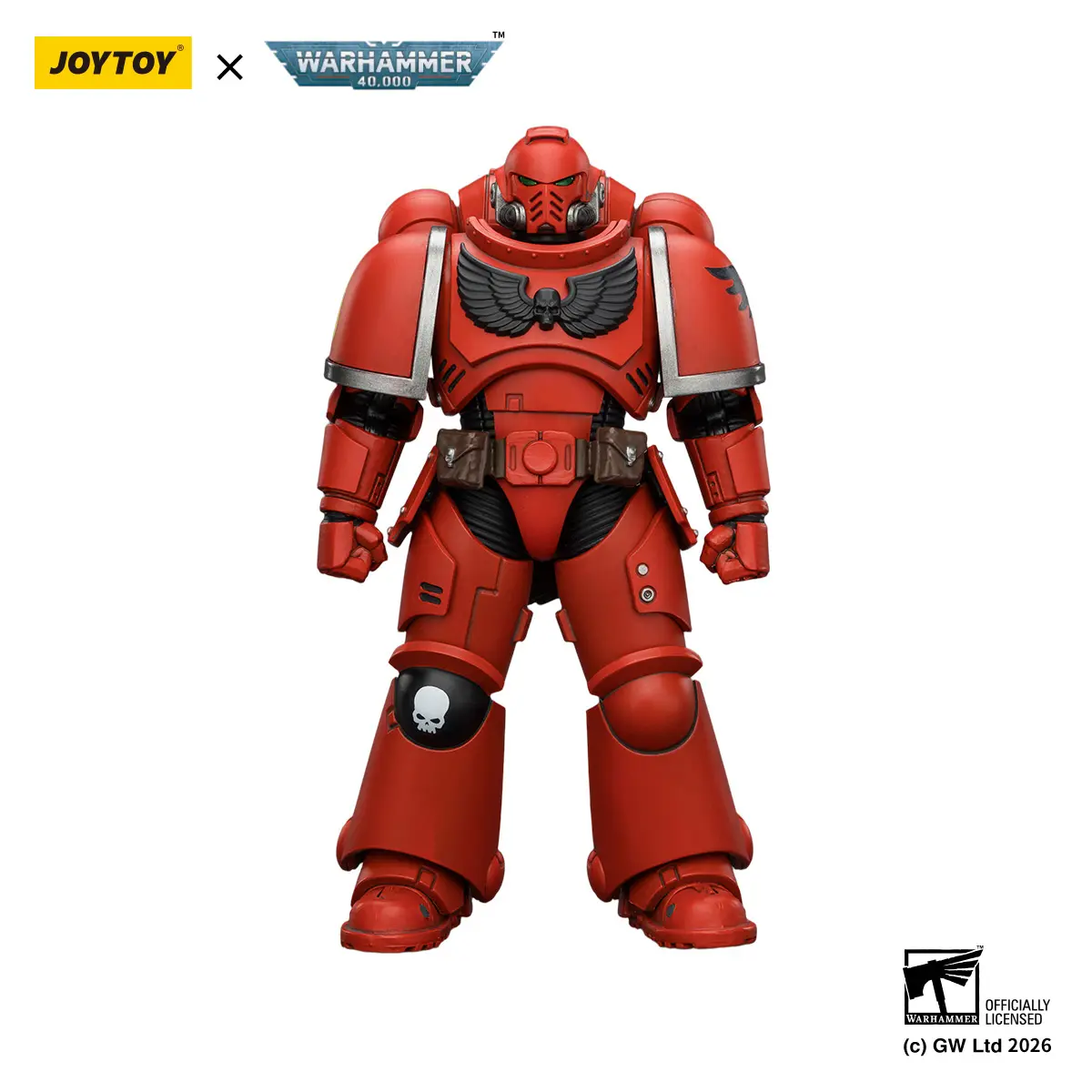 Joytoy Warhammer 40,000 1:18 Scale Fully Articulated ABS-PVC Plastic Action Figure - Blood Angels Intercessor with Bolt Rifle, Bolt Pistol, Chainsword, 4.84 in Collectible Decorative Gaming Figure for Collectors JT03820, Articulated Action Figures