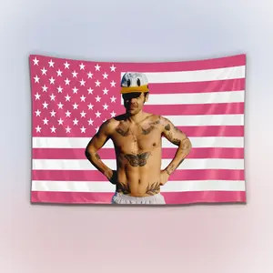 H. Styles Tapestry, Pop Star Wall Hanging Decor, Retro Album Art Banner, Bedroom Aesthetic Wall Art, Gift for Fans