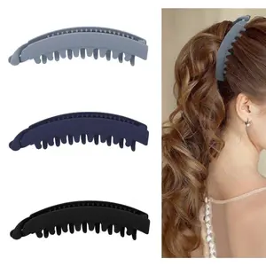 3 Pieces Hair Clips, Matte Simple Hair Clips for Thick Hair Thin hair, Medium Strong Hold Ponytail Bun Holder, Hair Jaw Clips Barrettes Styling Accessories