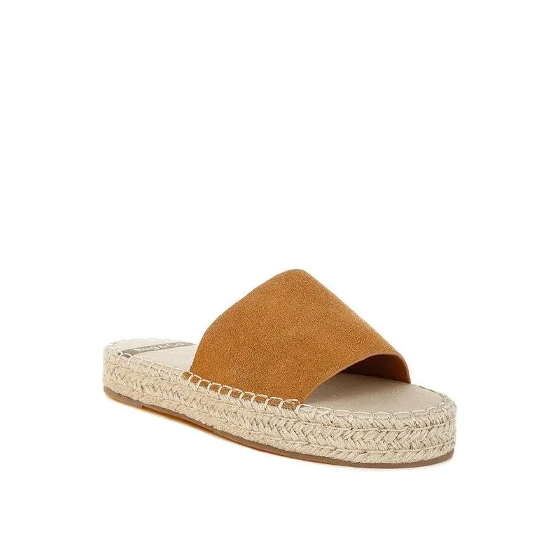 Huntra Real Soft Leather Espadrille Flatforms