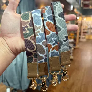 Old School Camo Short Wrist Lanyard PGS Keychain