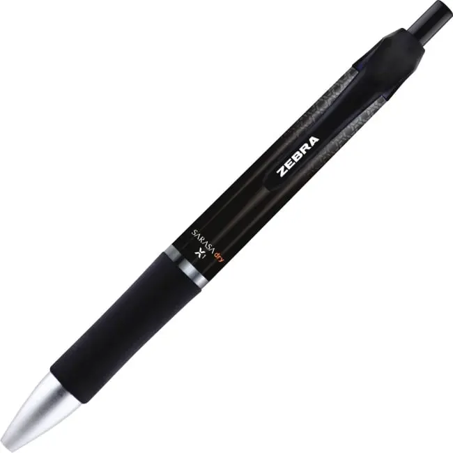 Sarasa Dry Gel X1 Retractable Gel Pen - Black, Lefties-Friendly, Rapid-Dry Ink, Prevents Smearing, Minimizes Writing Fatigue, with Handy Clip (Avid Writers’ Choice)
